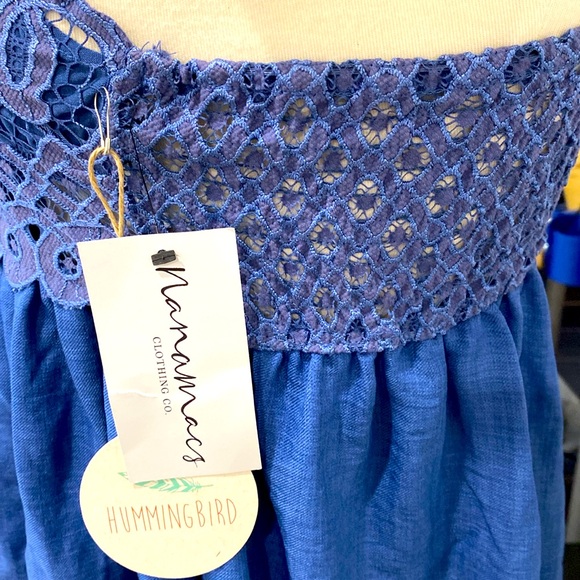 Hummingbird Lace Summer blue dress nwt size large - Picture 7 of 13